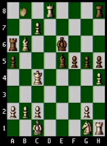 Check with a white queen.