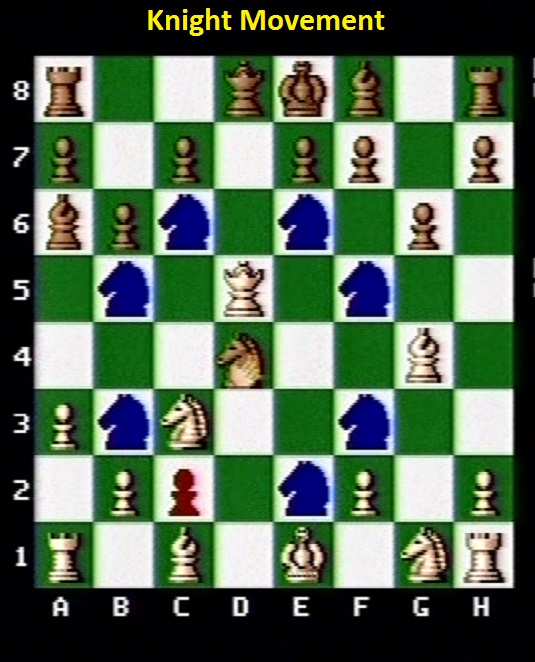 Knight move and capture range